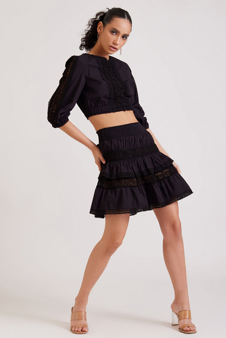 Black Lace Co-ord Set