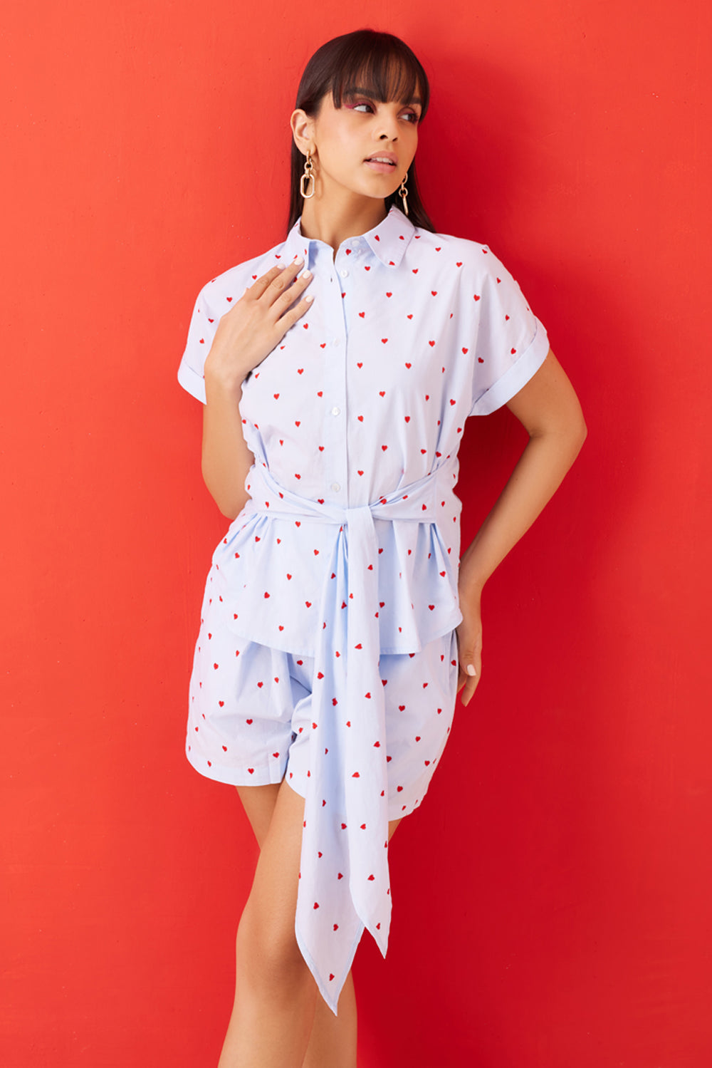 Heart Knot Shirt Co-ord Set