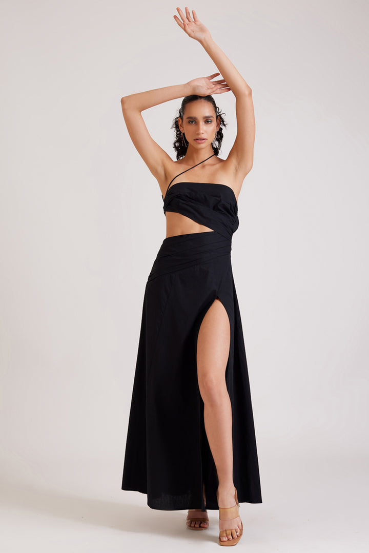 Black Cut Out Maxi Dress