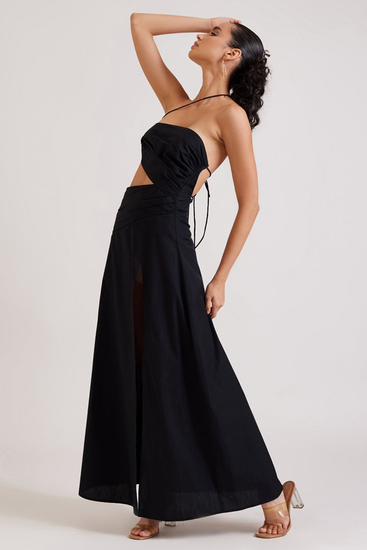 Black Cut Out Maxi Dress