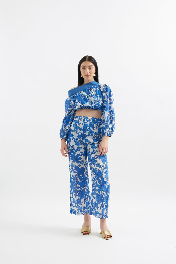 Iris Blue Trousers - ANI CLOTHING