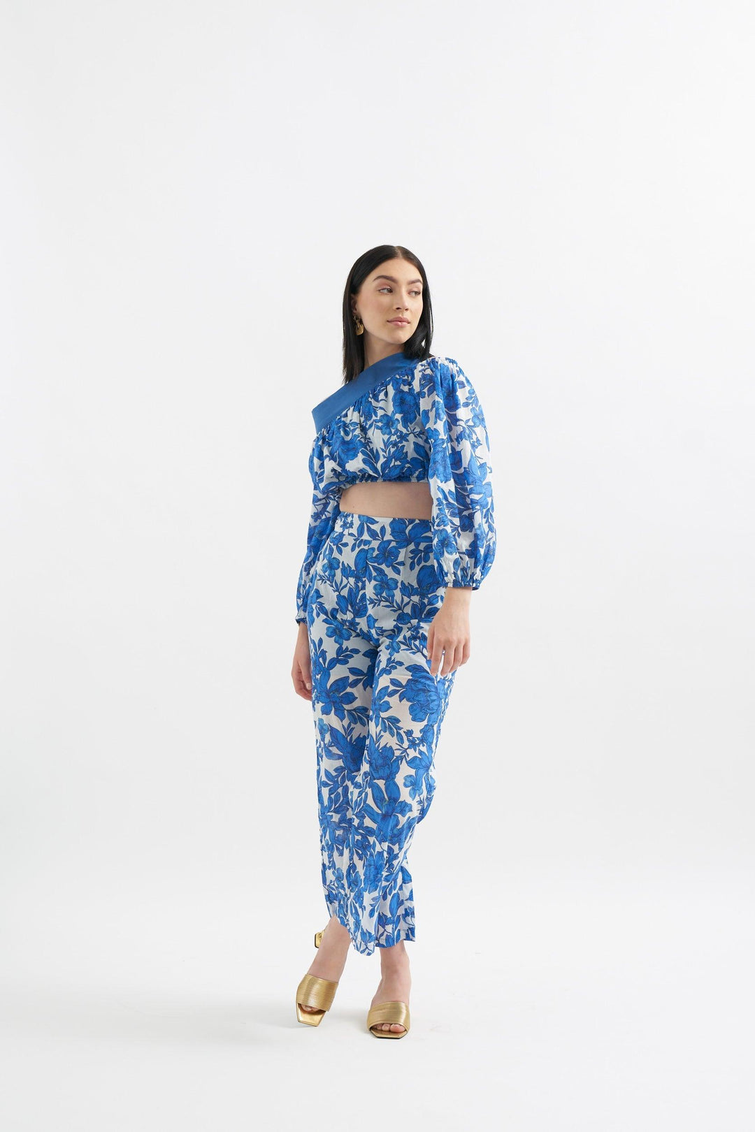 Iris Blue Trousers - ANI CLOTHING