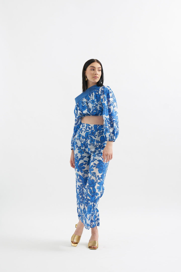 Iris Blue Trousers - ANI CLOTHING