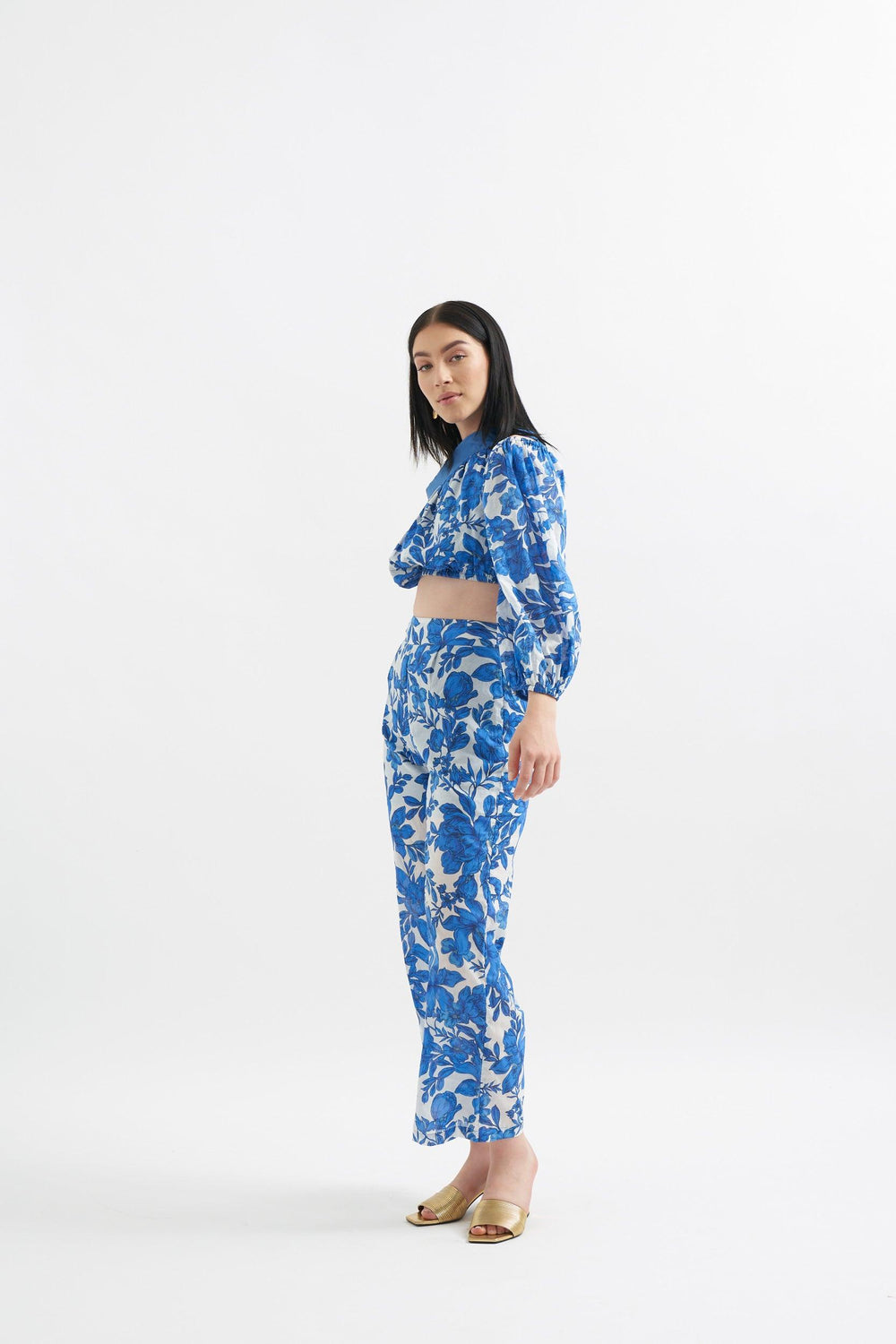 Iris Blue Trousers - ANI CLOTHING