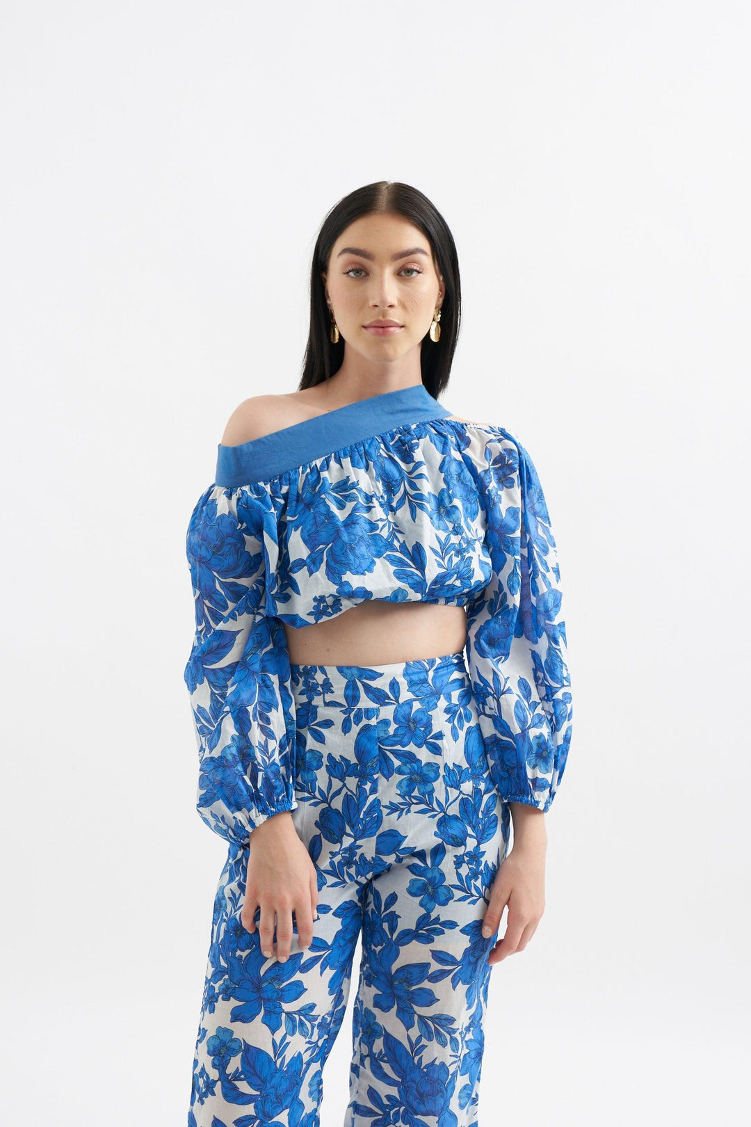 Iris Blue Trousers - ANI CLOTHING
