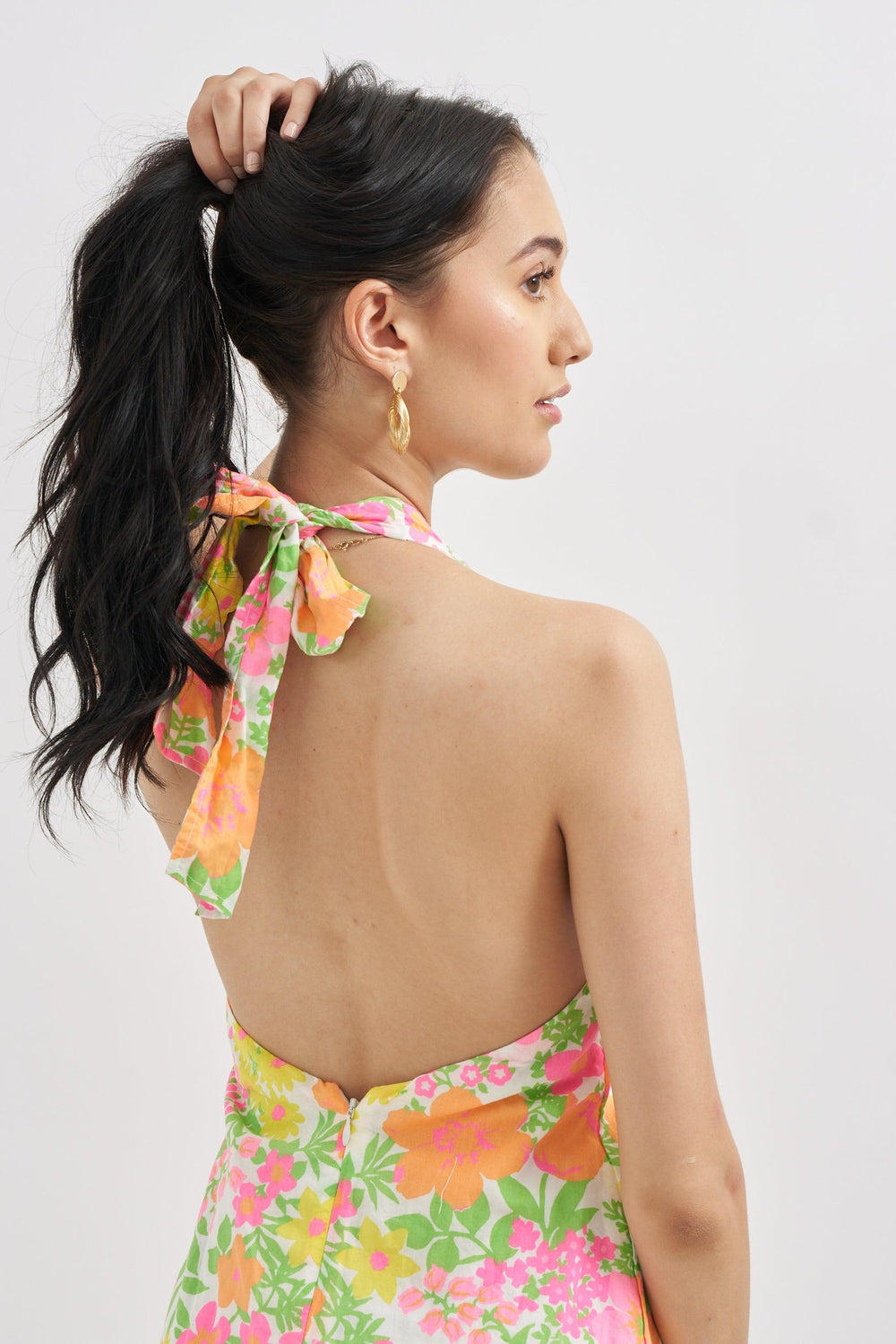 Halter Flower Dress - ANI CLOTHING