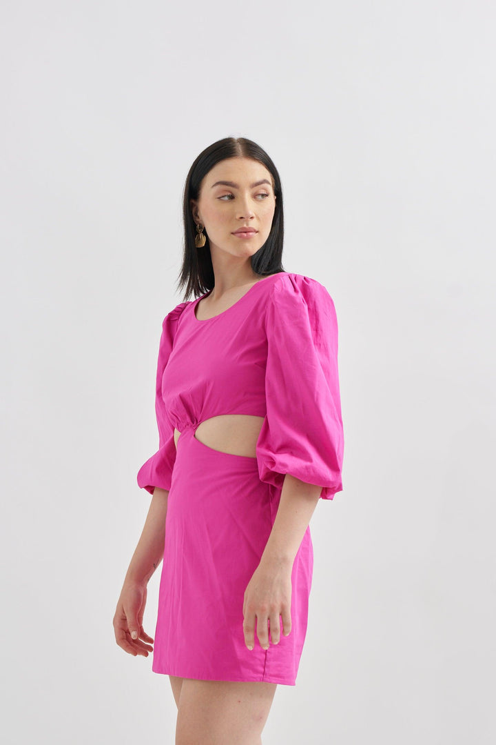 Pink Cutout Dress - ANI CLOTHING
