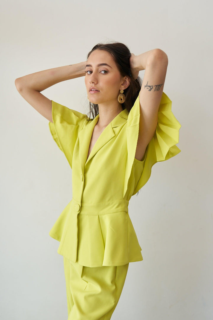 Neon Blazer Top - ANI CLOTHING