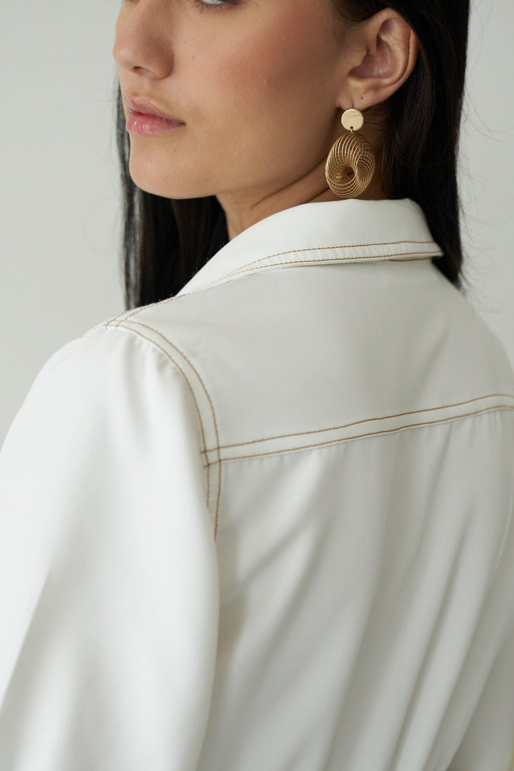 White wood jumpsuit - ANI CLOTHING