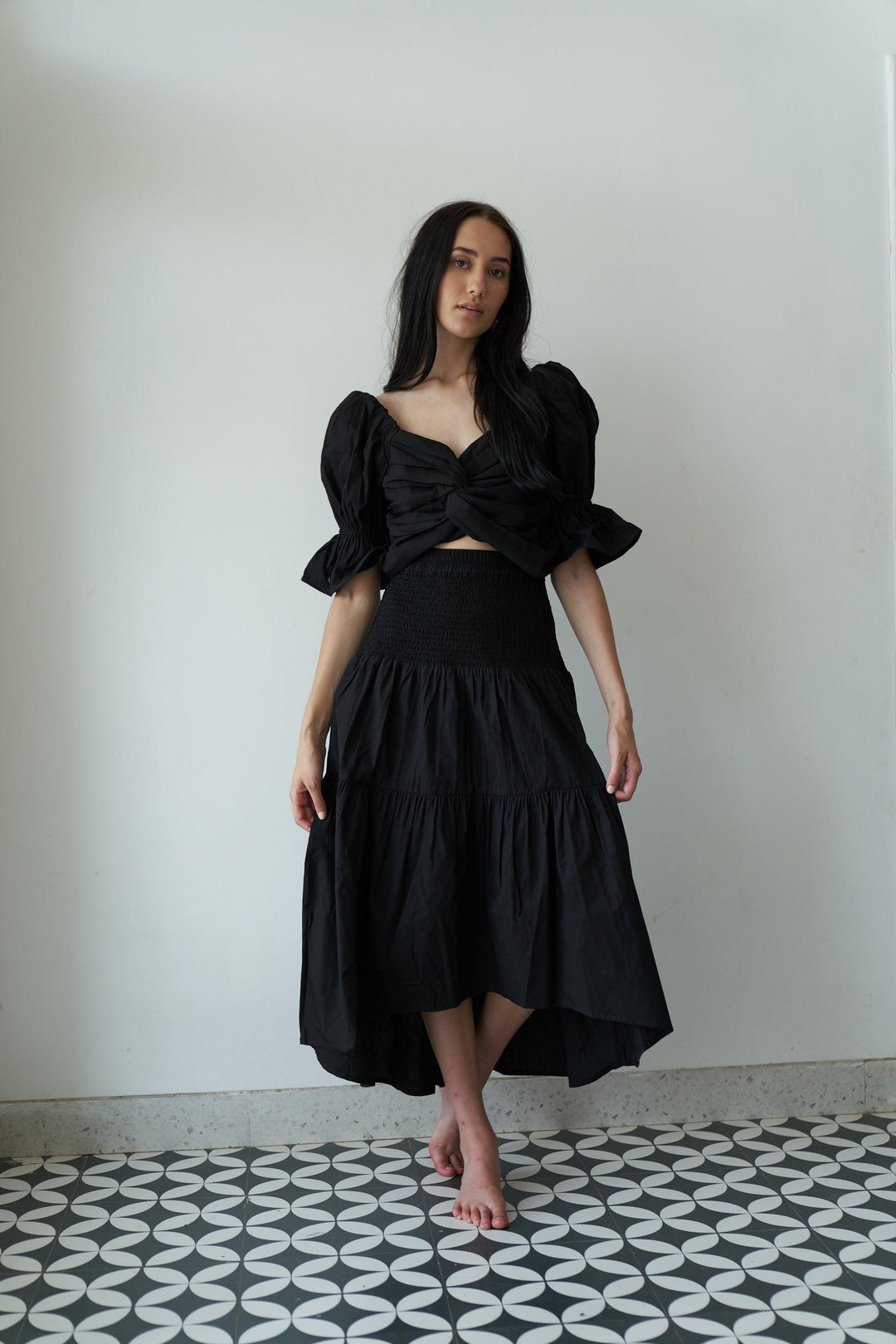 Black Pop Co-ord - ANI CLOTHING