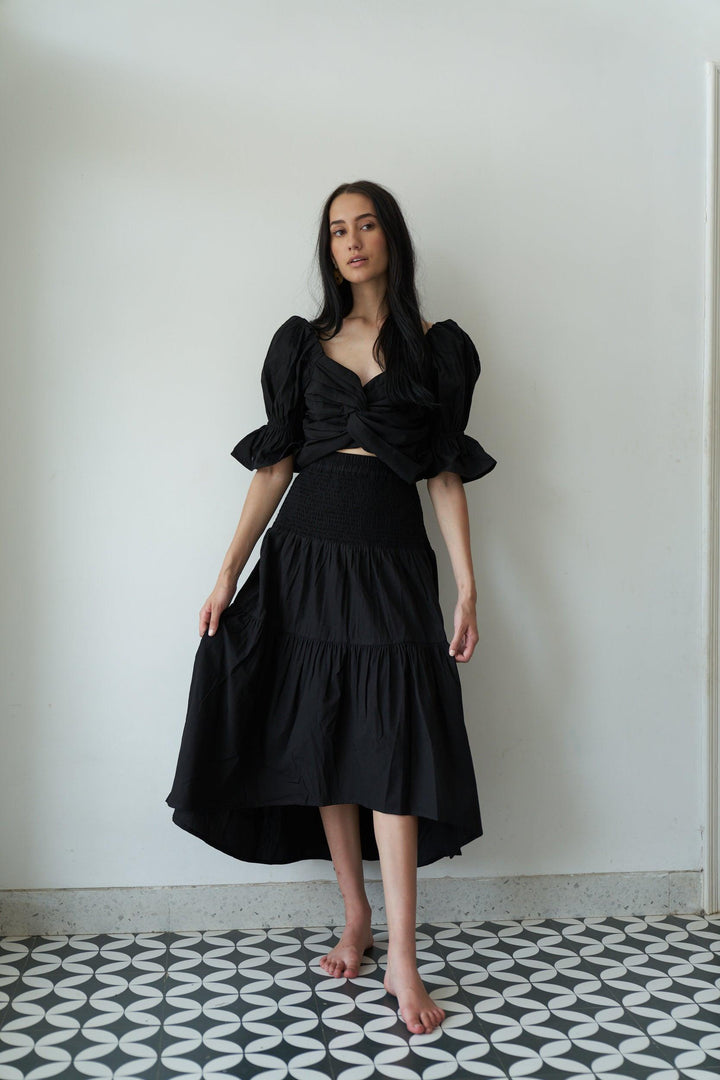 Black Pop Co-ord - ANI CLOTHING