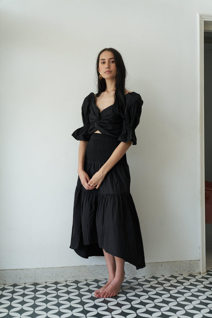 Black Pop Co-ord - ANI CLOTHING