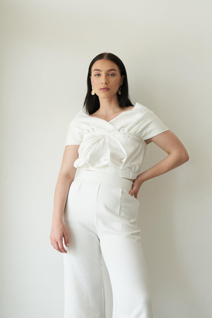 White Banana Trousers - ANI CLOTHING