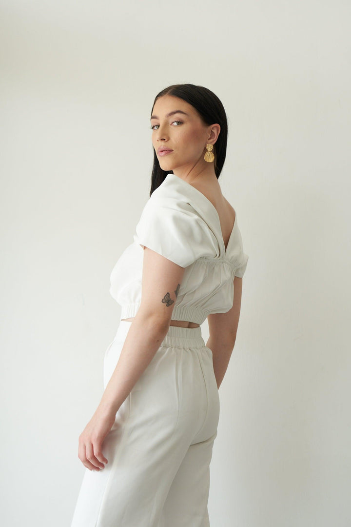 White Banana Trousers - ANI CLOTHING