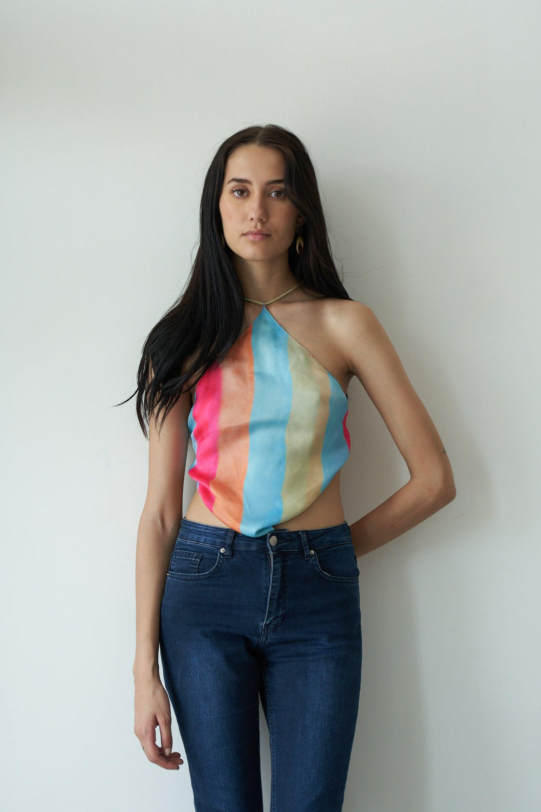 Satin Scarf Top - ANI CLOTHING