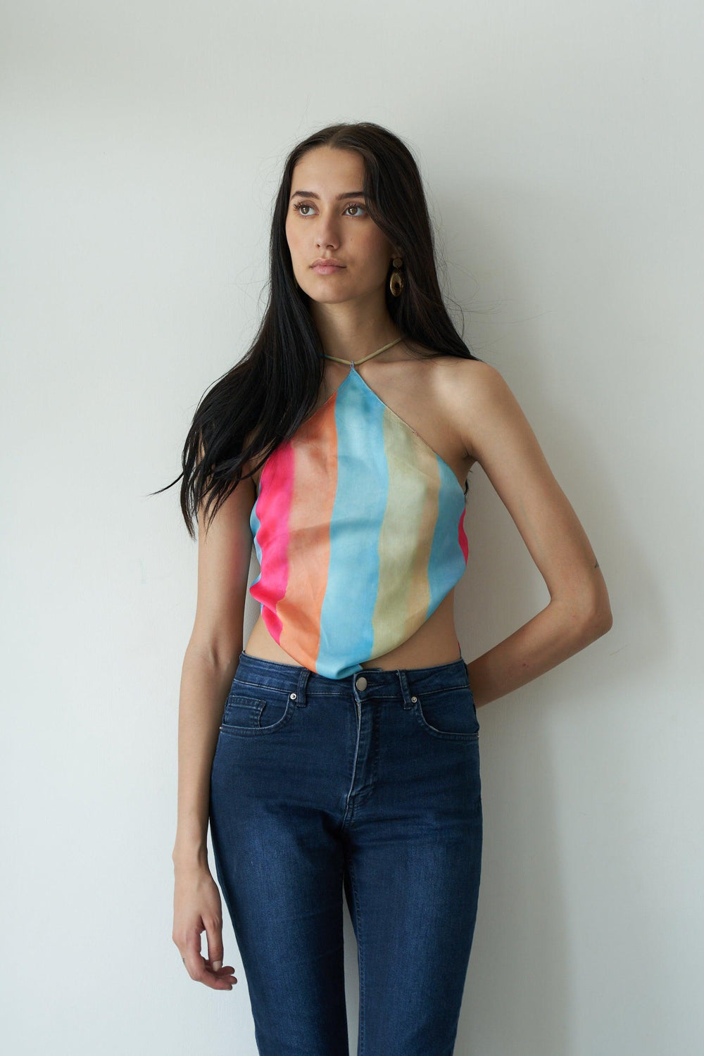 Satin Scarf Top - ANI CLOTHING