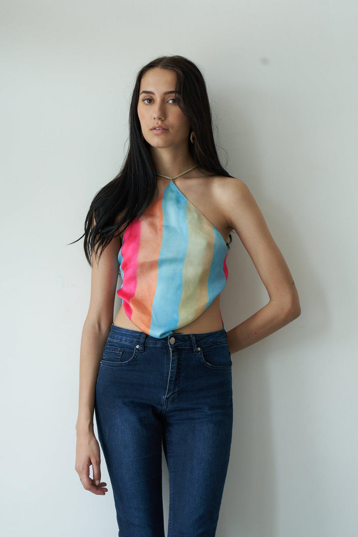 Satin Scarf Top - ANI CLOTHING
