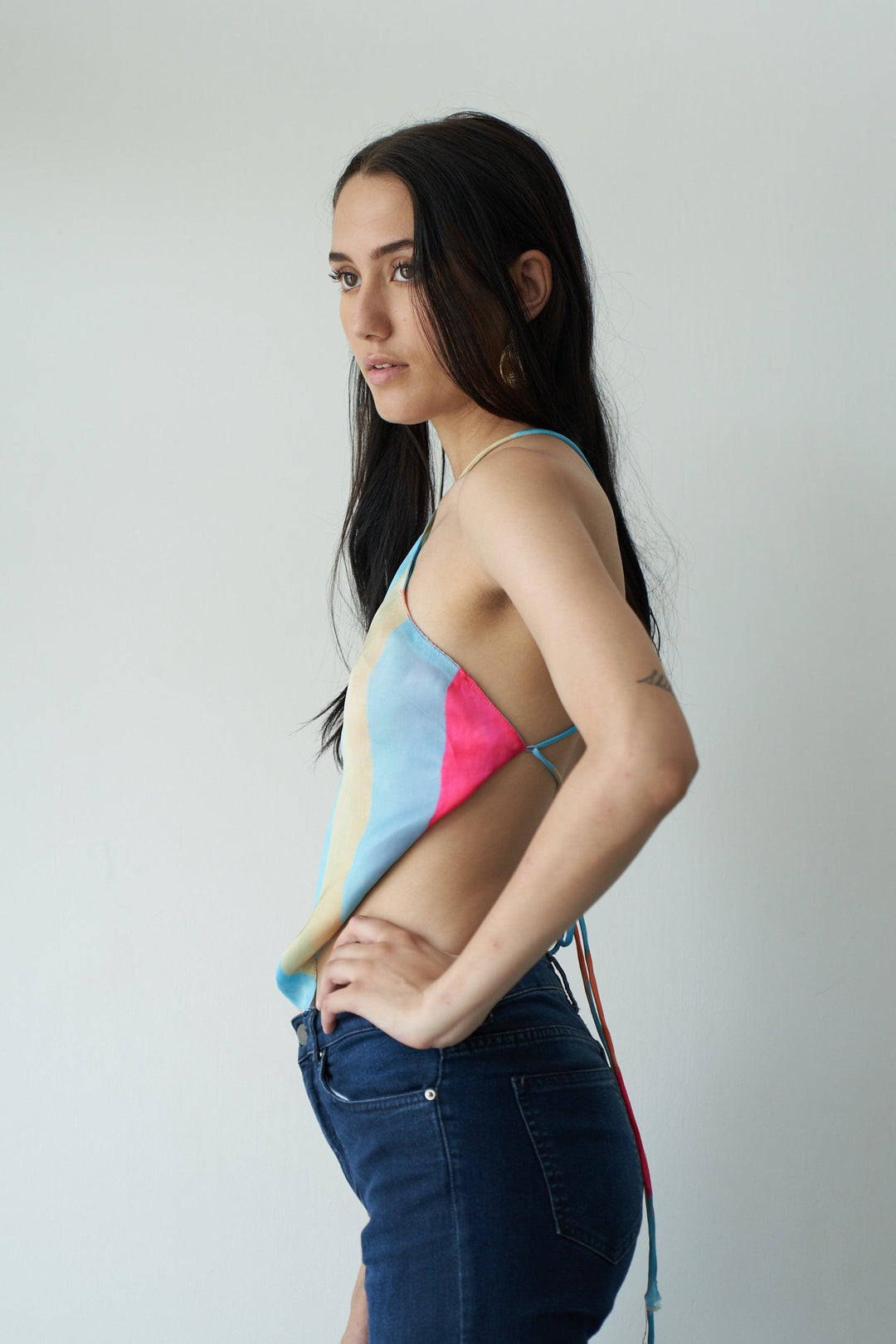 Satin Scarf Top - ANI CLOTHING