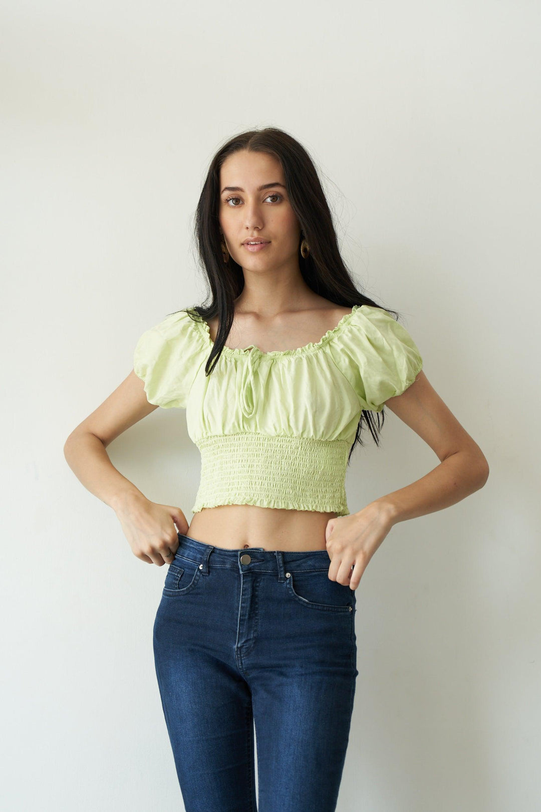 Lime Smock Top - ANI CLOTHING