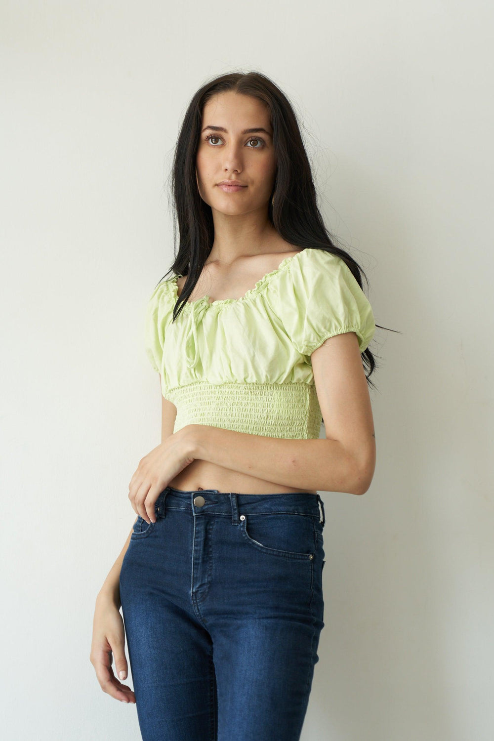 Lime Smock Top - ANI CLOTHING