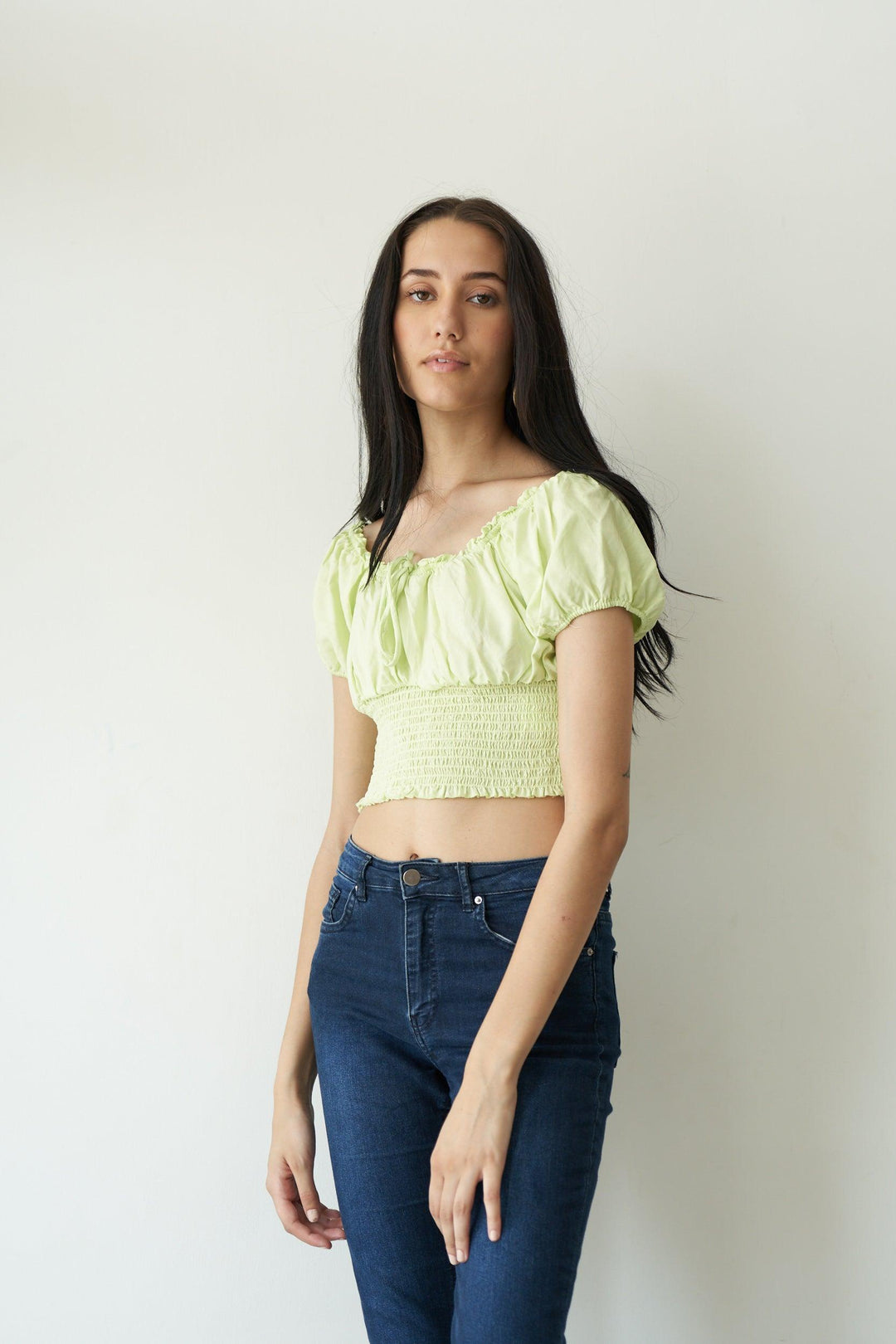 Lime Smock Top - ANI CLOTHING