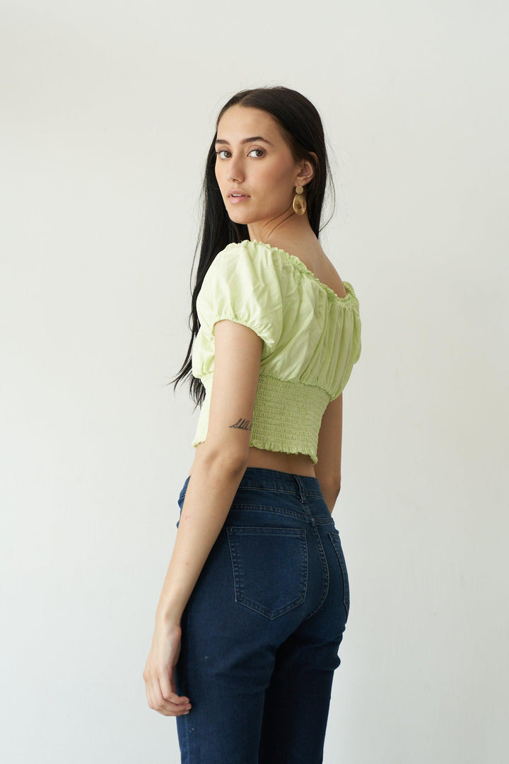 Lime Smock Top - ANI CLOTHING