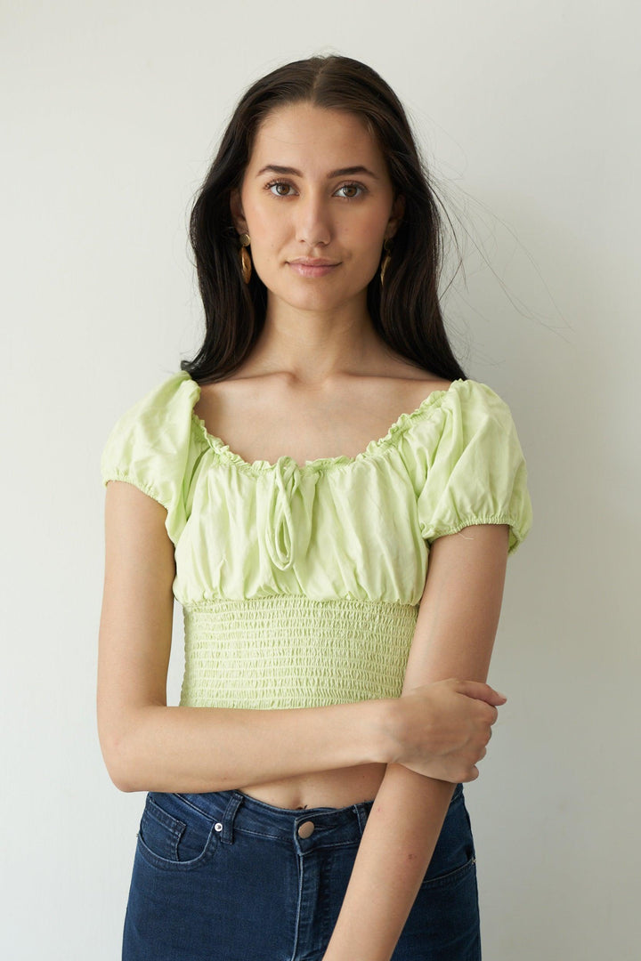 Lime Smock Top - ANI CLOTHING