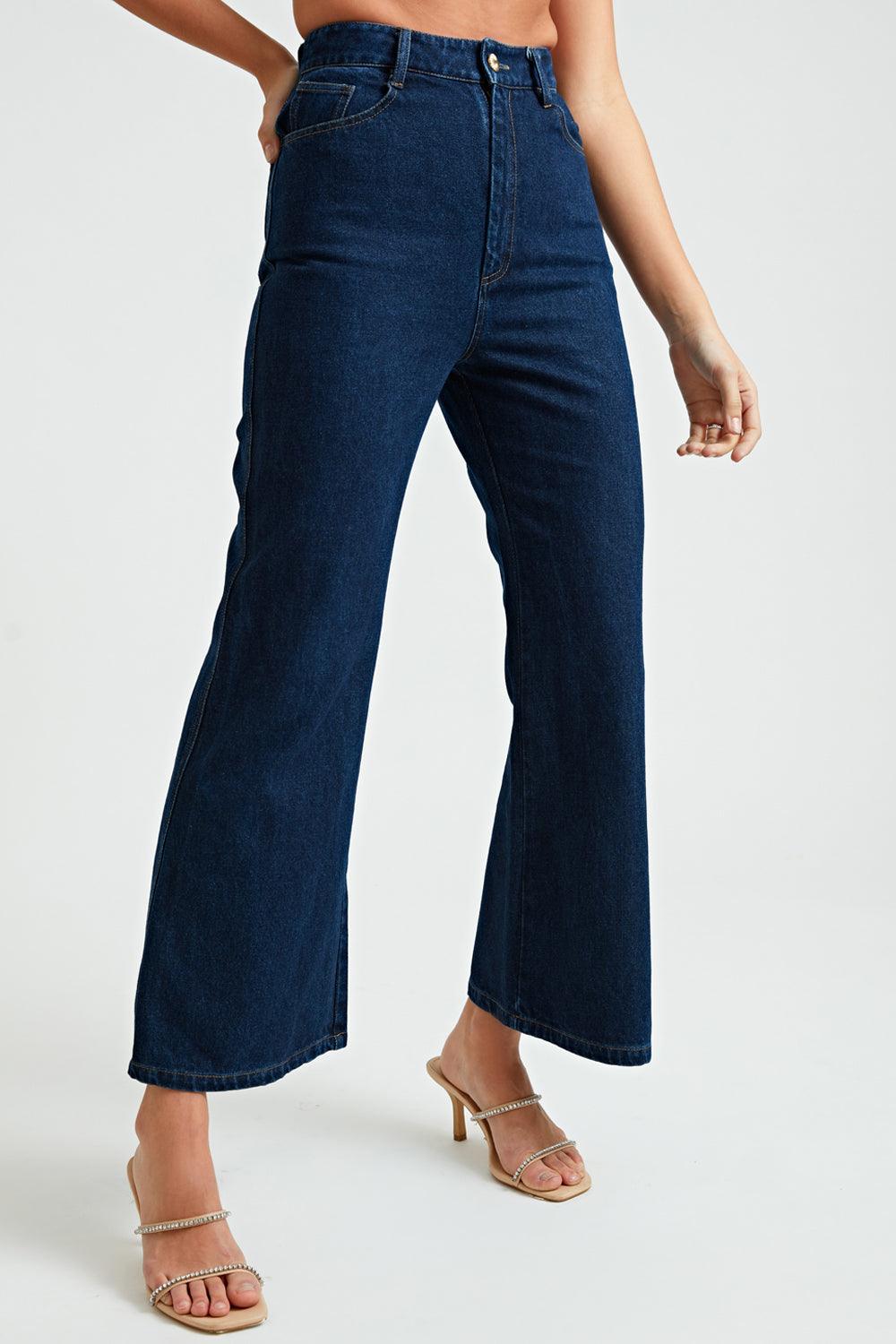 Denim Cut Out Co-ord Trousers - ANI CLOTHING