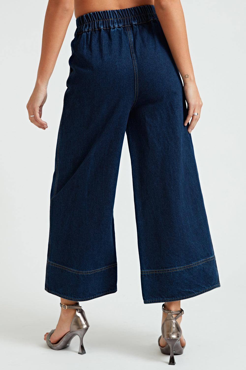 Fitted Denim Co-ord Pants - ANI CLOTHING