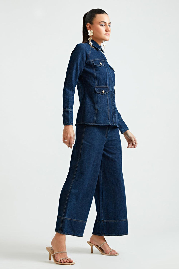 Sleek Denim Coord Jacket - ANI CLOTHING