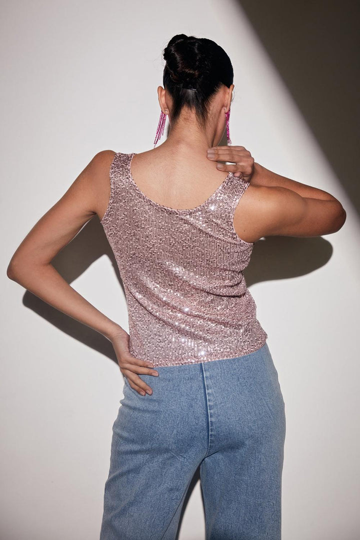 Pink Sequin Top - ANI CLOTHING