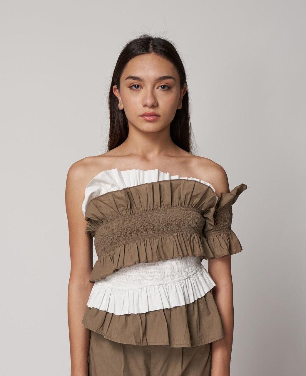 Colour-Block Smock Top - ANI CLOTHING