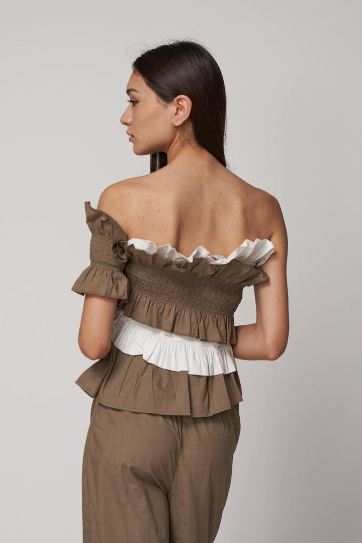 Colour-Block Smock Top - ANI CLOTHING