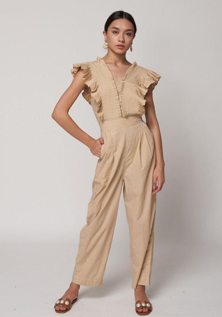 Tea Pleated Jumpsuit - ANI CLOTHING