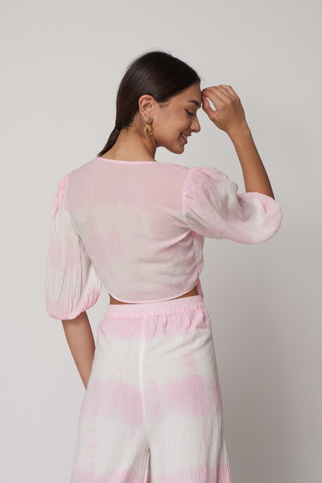 Pink Tie-Dye Wide Leg Pants - ANI CLOTHING