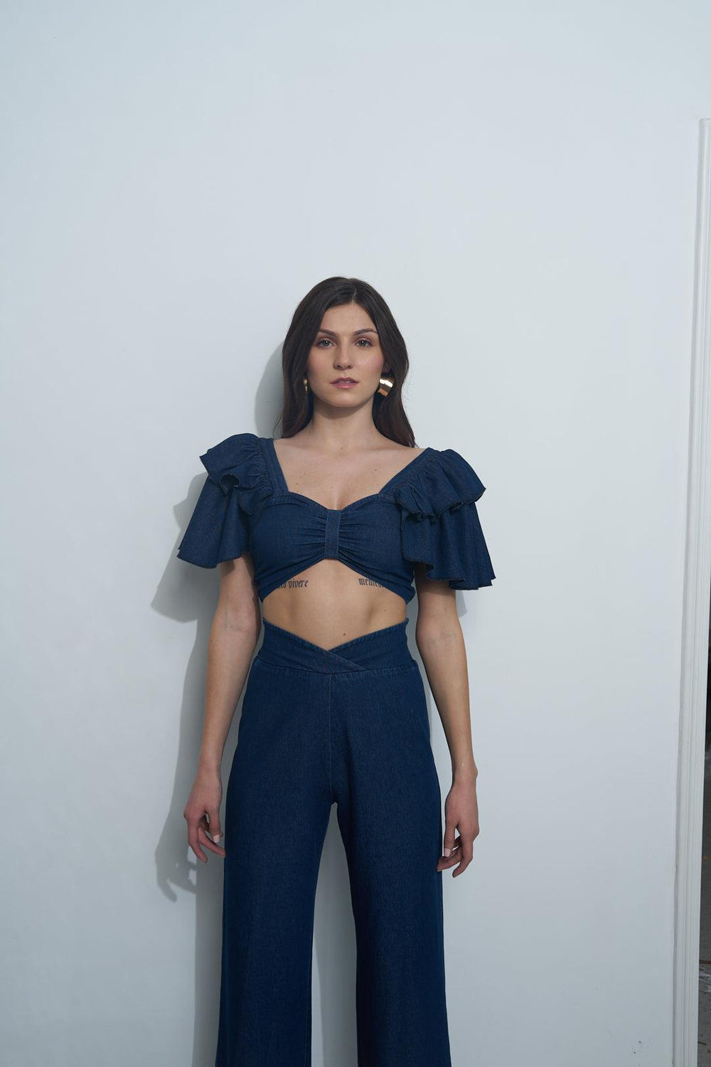 Denim High-Low Co-ord - ANI CLOTHING