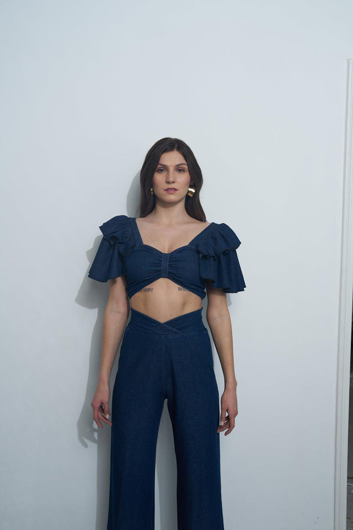 Denim High-Low Co-ord - ANI CLOTHING