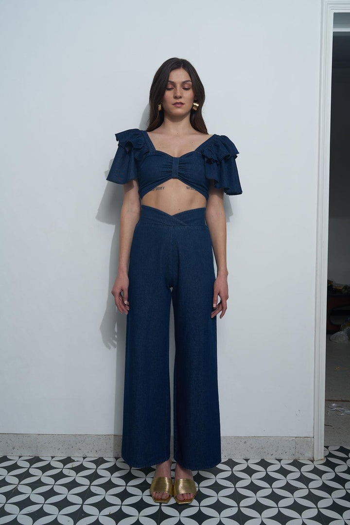 Denim High-Low Top - ANI CLOTHING