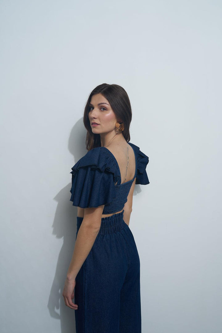 Denim High-Low Top - ANI CLOTHING