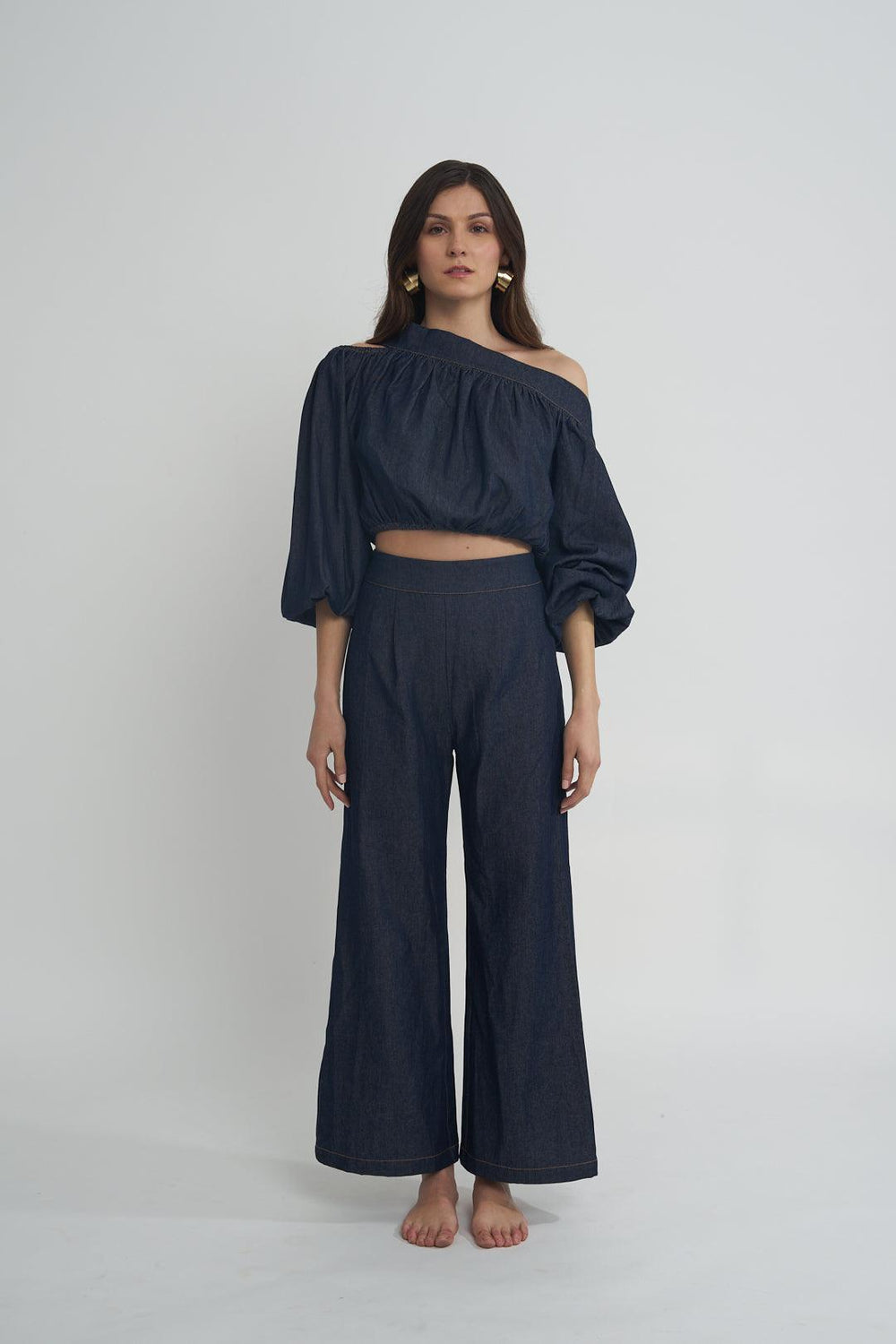 Denim Brick Co-ord Top - ANI CLOTHING