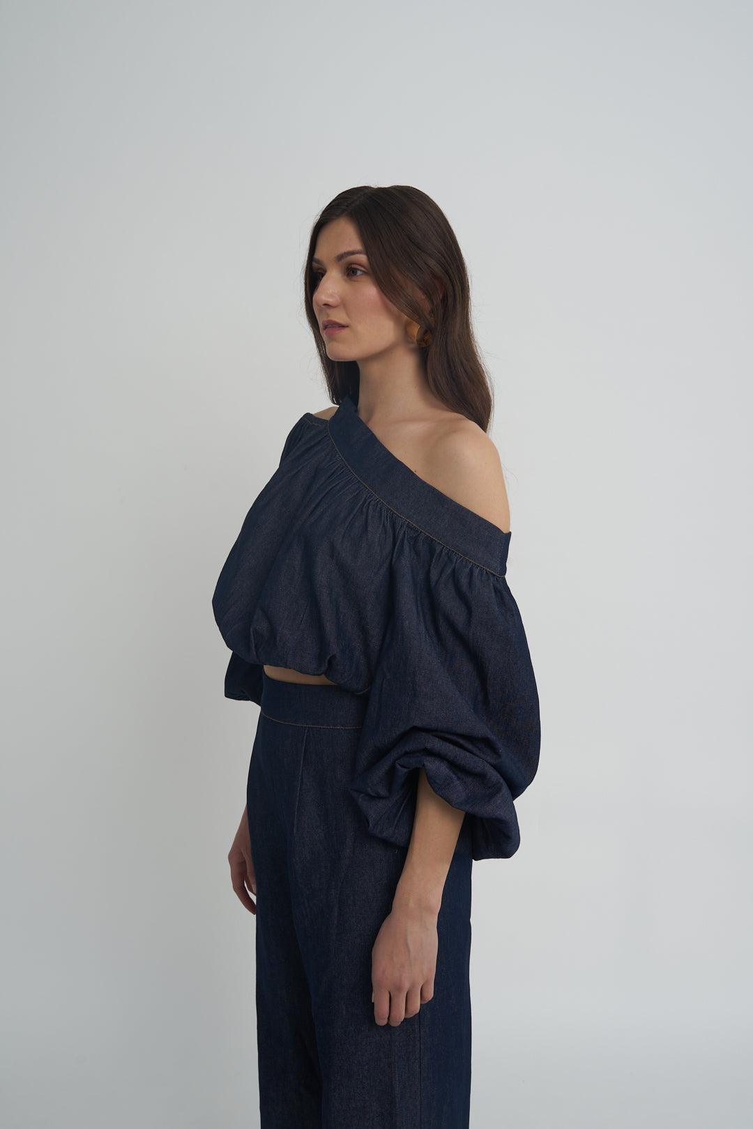 Denim Brick Co-ord Top - ANI CLOTHING